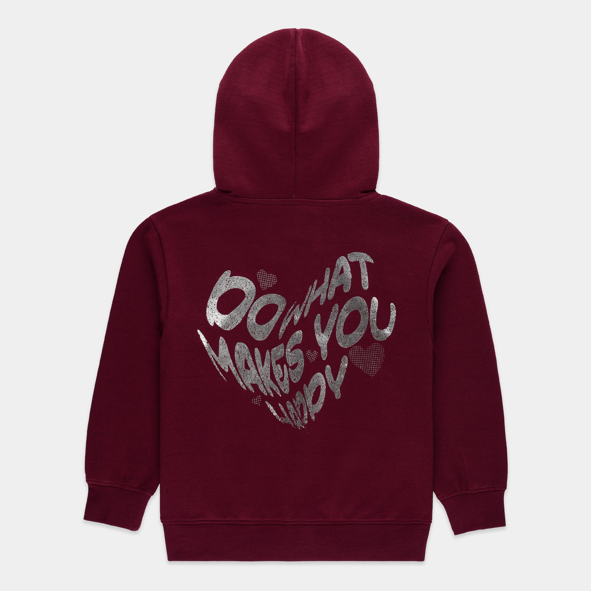 Maroon Zip-Up Hoodie CO-ORD Set (3-14y)