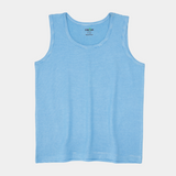 2pk Pure Cotton Blue Vests