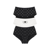 3pk of Cotton Rich Heart Hip Shorts