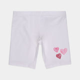 Hearts White Cycling Shorts