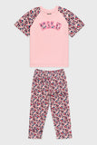 Leopard & Heart Print Pajama Set (3-14y)