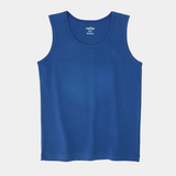 2pk Pure Cotton Blue Vests