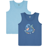 2pk Pure Cotton Printed Vests